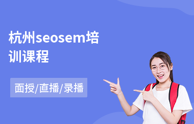 杭州seosem培训课程(seo技能培训学校)